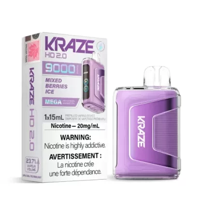 Kraze HD 2.0 9000 Disposable Vape - Mixed Berries Ice