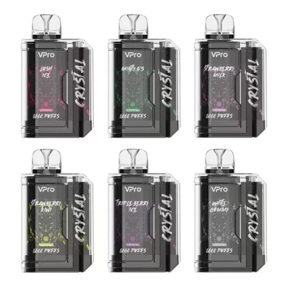 VPro Crystal Disposable Vape Wholesale 8000 Puffs Compact Reliable Build