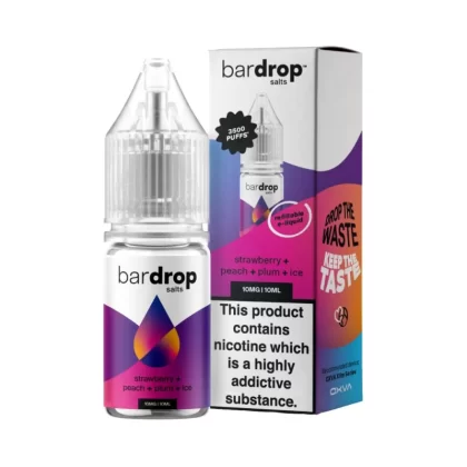 Bar Drop Strawberry Peach Plum Ice Nic Salts