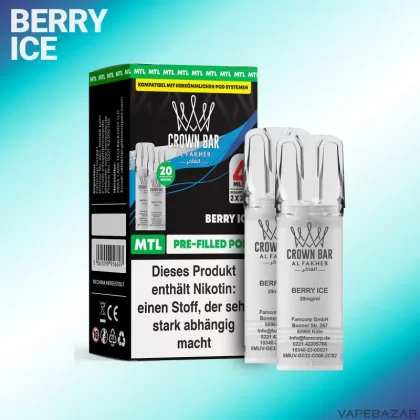 Al Fakher Pods Crown Bar 600 – MTL 20mg – Berry Ice