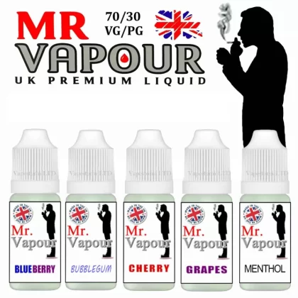 10X Mr Vapour E Liquid- All Flavours – 70%VG – 10ml- TPD