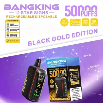 Bang King 12 Star Signs 50k Disposable Vape – 3 Switching Modes | 12 Zodiac Signs Edition | Rechargeable Vape
