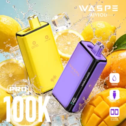 WASPE 100K Pro | double option 2-in-1 dual option, 100000 puffs, 56ml, bulk disposable vape | Aiviou Vapes
