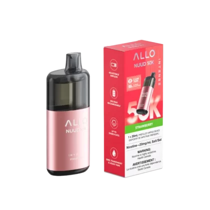 Allo Nuud 50K Strawberry – 50,000 Puffs | 20mL
