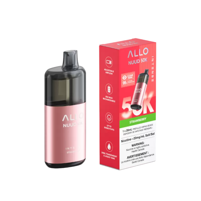 Allo Nuud 50K Strawberry – 50,000 Puffs | 20mL