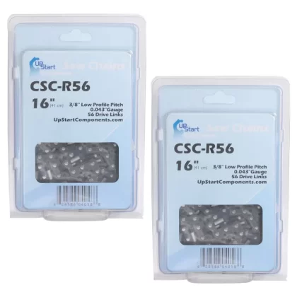 2-Pack 16-Inch Chainsaw Chain Replacement for Greenworks 20312 Digipro G-Max 40V