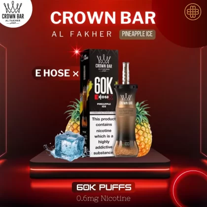 Al Fakher Crown Bar 60K Puffs Pine Apple Ice Disposable Vape