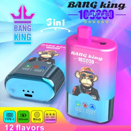 Bang King 100K Disposable Vape – 100,000 Puffs 3-in-1 Flavor Chamber Rechargeable Multi-Flavor Vape
