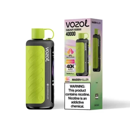 Vozol Gear Hookah 40000 Puffs Disposable Vape DTL Shisha Pen with 2.1 HD Display Dual Power Modes Adjustable Airflow Realistic Bubble Sound for Ultimate Cloud Chasing