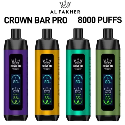AL Fakher Crown Bar Pro Disposable Vape 8000 Puffs Dual Mode Rechargeable Leak-Resistant Wholesale