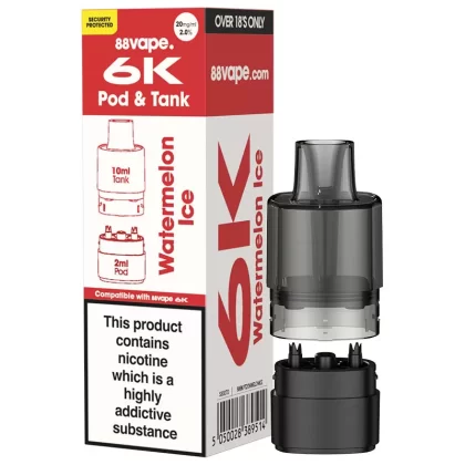 88Vape 6K Watermelon Ice Refill Pack
