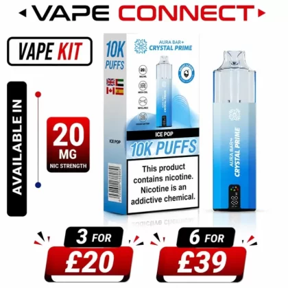 Aura Bar 10k Vape Kit by Crystal Prime