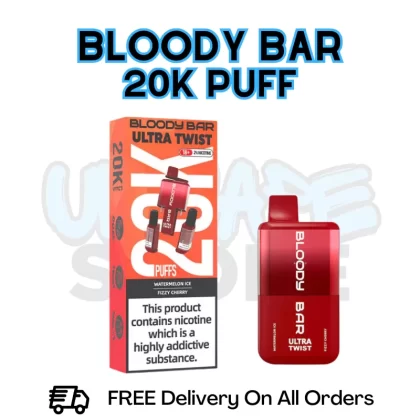 Watermelon ICE - Fizzy Cherry Bloody Bar 20K PREFILLED KIT