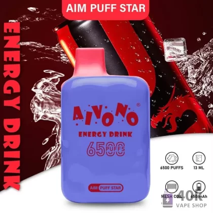 Aivono AIM PUFF STAR 6500 Disposable Vape – 6500 Puffs, Rechargeable, Multiple Flavors