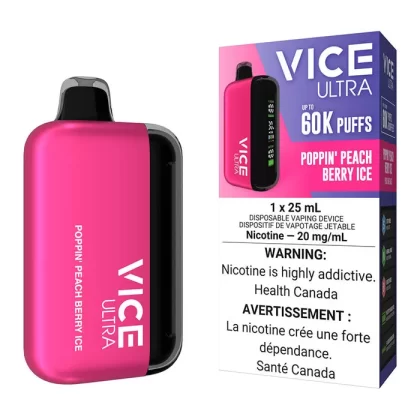 VICE Ultra 60K Disposable Vape - Poppin' Peach Berry Ice