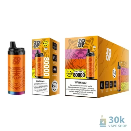 ZOOY King TRIPLE 80000 Puffs Disposable Mesh Vape – 3-in-1 Flavors