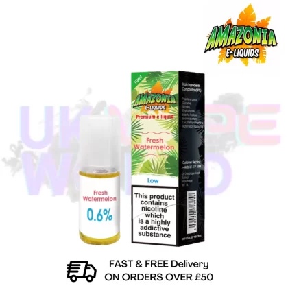 Amazonia 10ml Fresh Watermelon Eliquid Only £2.99 (PCS)