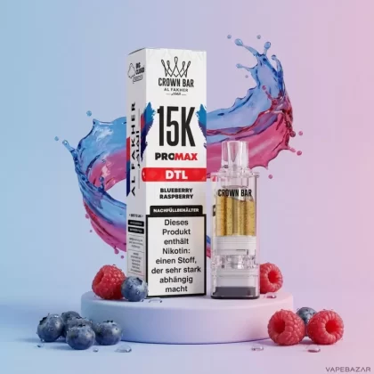 Al Fakher Pods Crown Bar 15K Pro Max – DTL 6mg – Blueberry Raspberry
