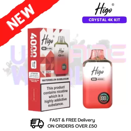 Watermelon Bubblegum Crystal Higo 4K 4000 Puff Pod Kit