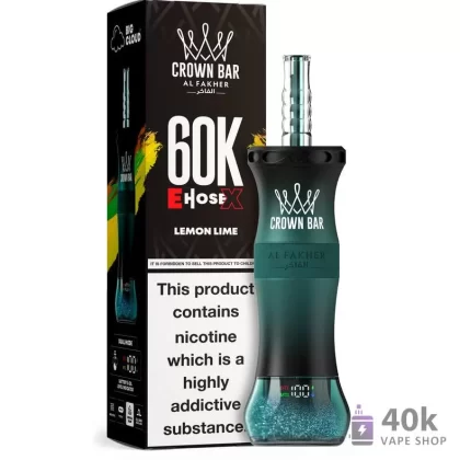Al Fakher Crown Bar 60K: Premium 60,000 Puff Disposable Hookah Vape