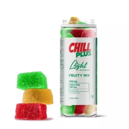 25mg CBD, D8 Gummies – Fruity Mix – Chill Plus