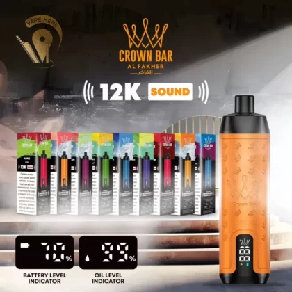 Al Fakher Crown Bar Sound 12000 Puffs DLT Shisha Disposable Vape #
