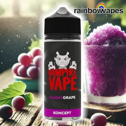 All Day Grape Shortfill E-Liquid By Vampire Vape 100ml