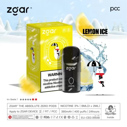 American version of Ice Bear ZGAR Pod 4/5 generation Lemon (Lemon) three pods - RELX overseas 4th, 5th and 6th generation/national standard cigarette poles can be used