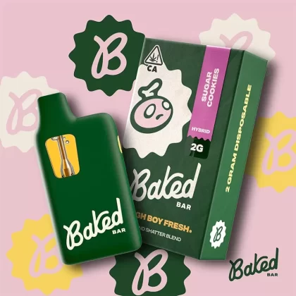 Baked Bar – THC Disposable – Sugar Cookies – 2G – HYBRID