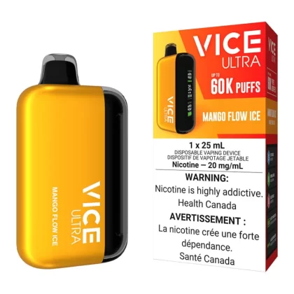 Vice ultra 60k Mango Flow Ice 20mg disposable vape (provincial)