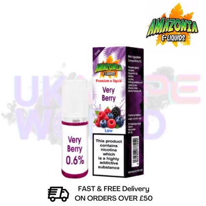 Amazonia 10ml Very Berry Eliquid Only £2.99 (PCS)