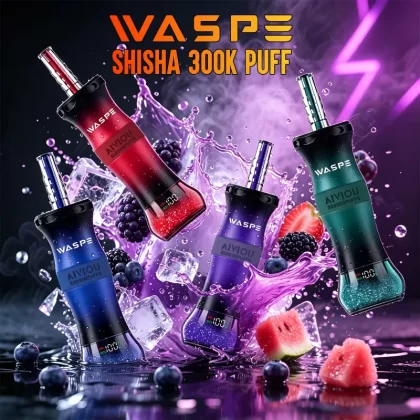 WASPE Shisha Hookah Rocket 300K | 10 options, 300000 puffs, 0.6% strength, bulk disposable vape | Aiviou Vapes