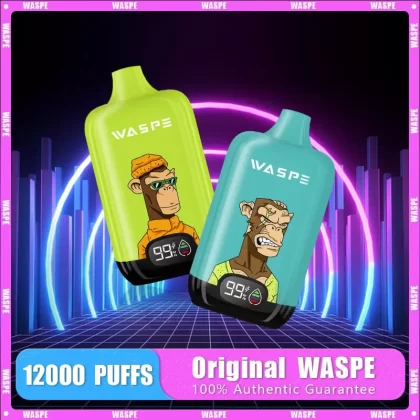 WASPE 12K Puffs Disposable Vape Wholesale | 20ml Capacity, Type-C Rechargeable, LCD Display, 650mAh Battery