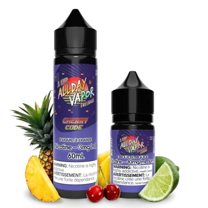 Allday Vapor Verry Cherry Code E-Liquid (Nic Salt 30mL)