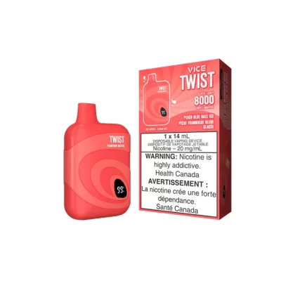 VICE TWIST 8k DISPOSABLE - PEACH BLUE RAZZ ICE