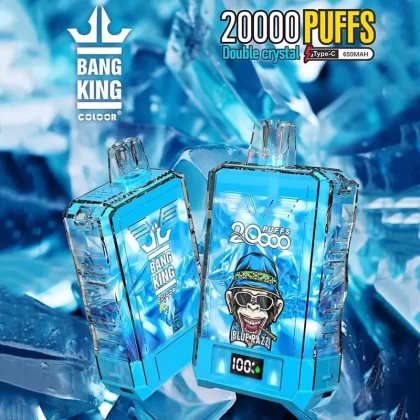 Bang King 20000 Puffs Double Crystal Vape Disposable Electronic Cigarettes Digital Display Puff 20k