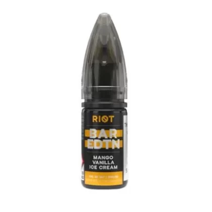 Bar Edtn Mango Vanilla Ice Cream Riot Salts 10ml Nic Salts E-liquid
