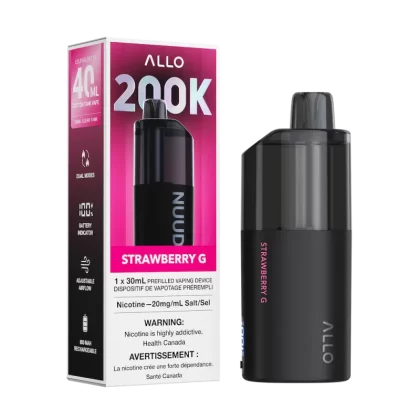Allo Nuud 200K Puffs Disposable Vape - Strawberry G