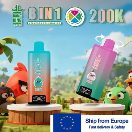 Bang King 200K 8-in-1 EU Disposable Vape | EU Warehouse Shipping | Multi-Flavor System