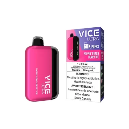 VICE ULTRA 60K Disposable - Poppin' Peach Berry Ice (ON)