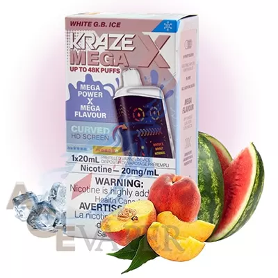 White G.B. Ice Kraze Mega X Disposable Vape