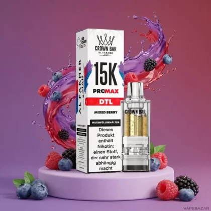 Al Fakher Pods Crown Bar 15K Pro Max – DTL 6mg – Mixed Berry