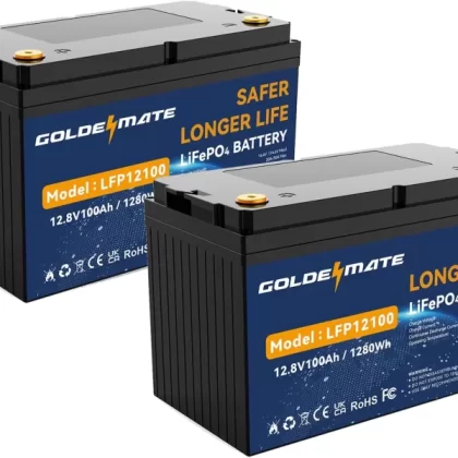 12V 100Ah LiFePO4 Battery, Up to 15000 Deep Cycles Group 31 Lithium Battery, Built-in 100A BMS, Perfect for RV, Solar, Camping, Marine, Trolling Motor and Off-Grid Applications