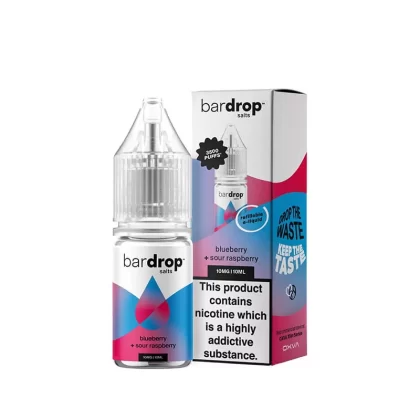 Bar Drop Blueberry Sour Raspberry 10ml Nic Salts E-Liquid