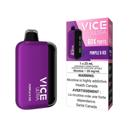 Vice ultra 60k Purple D Ice 20mg disposable vape (provincial)