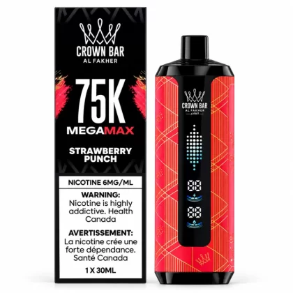 Al Fakher Crown Bar Mega Max 75K Strawberry Punch – 75,000 Puffs