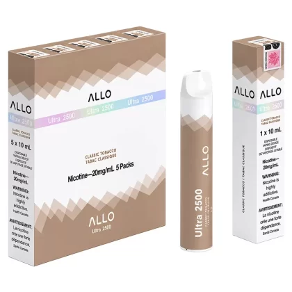 ALLO 2500 CLASSIC TOBACCO 5 PC CARTON