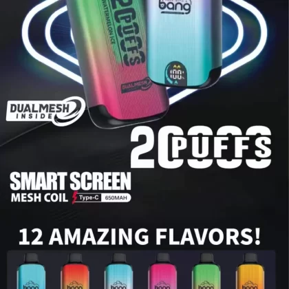 Bang 20k Puff Disposable Vape Wholesale Rechargeable High-Strength Strength Option-rich Experience Leak-Proof Design