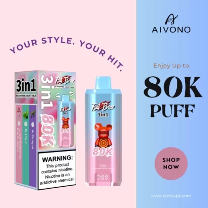 AIVONO AIM FATBEAR 80K 3-in-1 Vape LED Display Wholesale 80000 Puffs