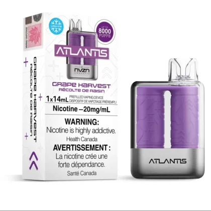 Atlantis By NZVN 8000 Grape Harvest 20mg disposable (Provincial)